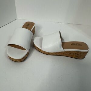 Comfortable White Wedge Sandals by